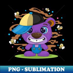 cute cartoon bear - signature sublimation png file - unleash your inner rebellion