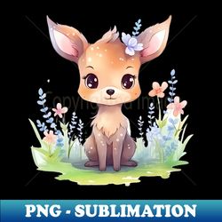 cute watercolor deer - instant png sublimation download - stunning sublimation graphics