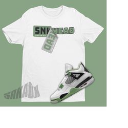 sneaker stickers shirt to match air jordan 4 oil green seafoam - seafoam 4s shirt - oil green 4s tee - retro 4s tee