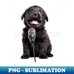 singing puppy - png sublimation digital download - perfect for personalization