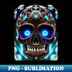 skull spooky neon trippy - premium sublimation digital download - bold & eye-catching