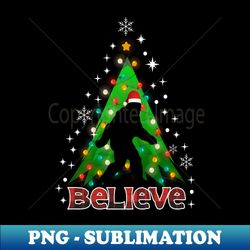 bigfoot christmas tree lights xmas boys men sasquatch lovers - artistic sublimation digital file - fashionable and fearless