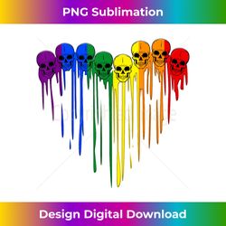 lgbt gay pride skull rainbow heart lgbt support - luxe sublimation png download - infuse everyday with a celebratory spirit