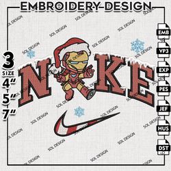 chibi christmas ironman embroidery files, christmas embroidery design, chibi ironman, machine embroidery design