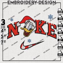 santa donald duck embroidery files, merry christmas embroidery design, christmas disney machine embroidery design