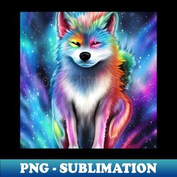 galaxy wolf - digital sublimation download file - capture imagination with every detail