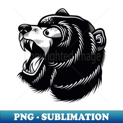 bear head - aesthetic sublimation digital file - unleash your inner rebellion