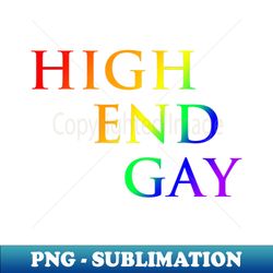 high end gay rainbow small - stylish sublimation digital download - fashionable and fearless