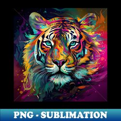 if tigers had colors - artistic sublimation digital file - capture imagination with every detail