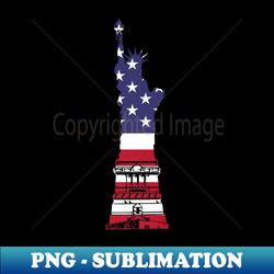 mens classic statue of liberty american flag usa patriotic - unique sublimation png download - vibrant and eye-catching typography