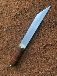 custom handmade d2 steel medieval viking saex knife with sheath