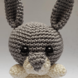 bunny rabbit friend crochet pattern, digital file pdf, digital pattern pdf, crochet pattern