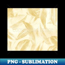 metallic gold leaves pattern - png sublimation digital download - unlock vibrant sublimation designs