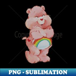 care bears cheer bear vintage classic watercolor portrait - png sublimation digital download - stunning sublimation graphics