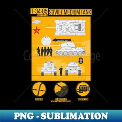 infographics t 34 85 - exclusive png sublimation download - transform your sublimation creations