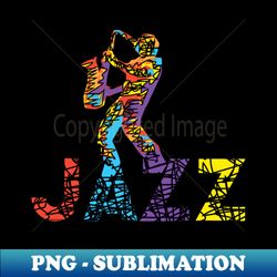 modern jazz theme design with sax player - high-resolution png sublimation file - spice up your sublimation projects