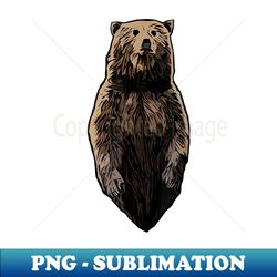 brown bear bear motif art print animal with kodiak bear - instant png sublimation download - create with confidence