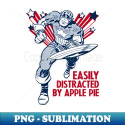 cap - easily distracted by apple pie - aesthetic sublimation digital file - stunning sublimation graphics