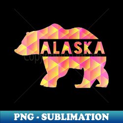 alaska state pride proud alaskan pink grizzly bear abstract - signature sublimation png file - unleash your creativity