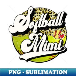 softball mimi vintage leopard softball family matching - high-quality png sublimation download - fashionable and fearless