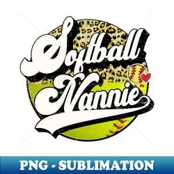 softball nannie vintage leopard softball family matching - digital sublimation download file - perfect for sublimation mastery