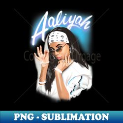 aaliyah airbrush bandana - png transparent sublimation file - capture imagination with every detail