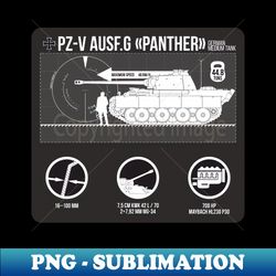 infographics of pz-v panther - elegant sublimation png download - defying the norms