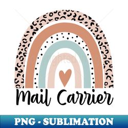 mail carrier rainbow leopard funny mail carrier gift - exclusive png sublimation download - revolutionize your designs