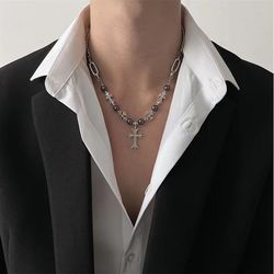 rhinestone cross necklace