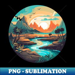 a landscape - decorative sublimation png file - boost your success with this inspirational png download