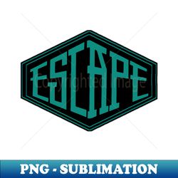 escape logo style green colour 3 - artistic sublimation digital file - revolutionize your designs