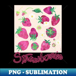 strawberries n cream - professional sublimation digital download - instantly transform your sublimation projects