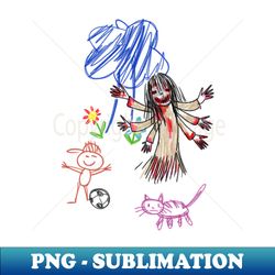 chilling innocence unsettling horrors unleashed in childrens drawings - aesthetic sublimation digital file - enhance your apparel with stunning detail