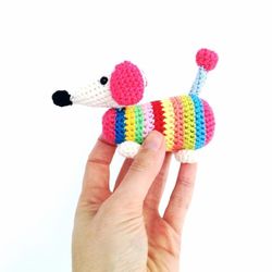 wiener dog crochet pattern, digital file pdf, digital pattern pdf, crochet pattern