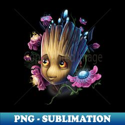 marvel guardians of the galaxy groot flowers graphic - decorative sublimation png file - unleash your creativity