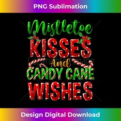 mistletoe kisses and candy cane wishes christmas pajamas long sleeve - crafted sublimation digital download - enhance your art with a dash of spice
