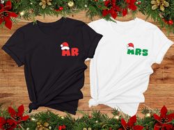 christmas couple 2023 shirt, mr and mrs pocketsize t-shirt, matching couples tee, holiday couples pocketsize outfits, fi