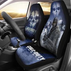 ghost call of duty car seat covers lt04