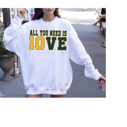 10 Love Sweatshirt, Green Bay Tee, Green Bay Shirt, Vintage Green Bay Football, NFL Green Bay Football 2023, Green Bay G