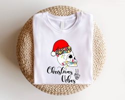 christmas vibes shirt, santa hat skull t-shirt, christmas lights tee, funny christmas sweatshirt, 2023 christmas shirt g