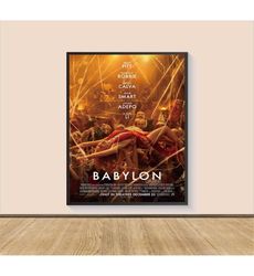babylon movie poster print, canvas wall art, room