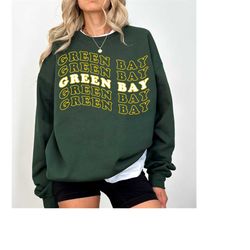 Green Bay Football Sweatshirt, Green Bay Vintage Tee, Green Bay Shirt, Vintage Green Bay Football, NFL Green Bay Footbal