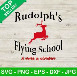 Rudolphs Flying School SVG, Christmas Reindeer SVG, Flying Reindeer SVG