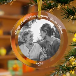 memorial christmas glass ornaments, memorial ornaments with picture ornament , dad in heaven christmas ornament photo gi