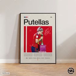 Alexia Putellas Poster, Spanish Woman Footballer, Barcelona, Sports Poster, Football Player Poster, Soccer Wall Art, Spo