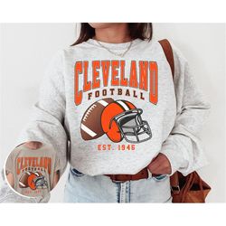 vintage cleveland football crewneck sweatshirt / t-shirt, browns sweatshirt, vintage style cleveland shirt, browns fan g