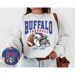 vintage buffalo football crewneck sweatshirt / t-shirt, vintage style bills crewneck sweatshirt, buffalo new york, buffa