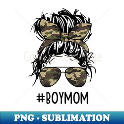 boy moms funny messy bun mom life motherhood mom of boys - modern sublimation png file - enhance your apparel with stunning detail
