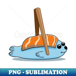cute sushi seal - instant png sublimation download - enhance your apparel with stunning detail