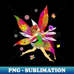 flower fairy - png transparent digital download file for sublimation - spice up your sublimation projects